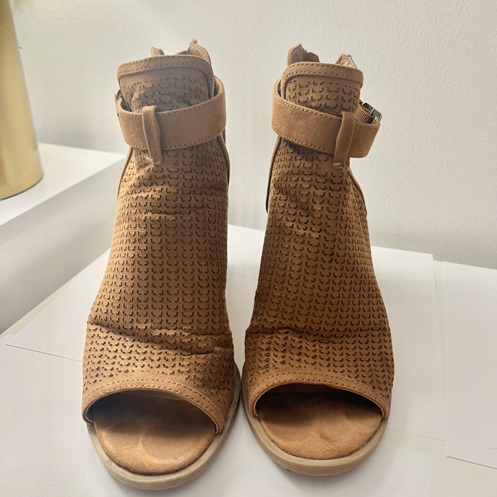 A New Day Brown Mesh Booties